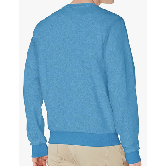 Lacoste Men's Long Sleeve Script Crewneck Sweatshirt Heather Air 3XL - Picture 3 of 3
